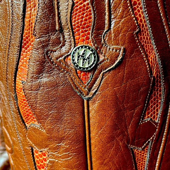 Men’s Montana Genuine Lizard Skin Cowboy Western Boots Size 10 - Picture 4 of 12